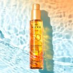 Nuxe's Tanning Sun Oil SPF10, SPF30 and SPF50 and Delicious Sun Spray SPF30 and SPF50 were relaunched in new a revamped packaging with Aptar's PZ Twist pump at the start of the year in Europe, Asia and South America.