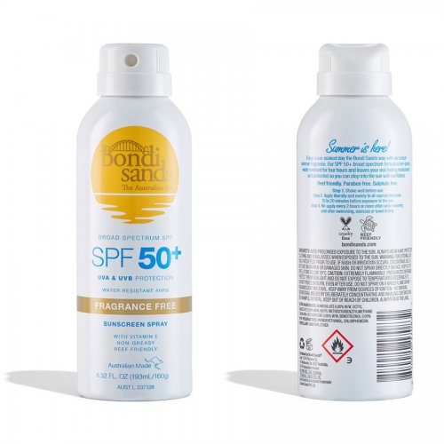 Bondi Sand's SPF-50 Broad Spectrum UVA and UVB Protection Aerosol Mist...